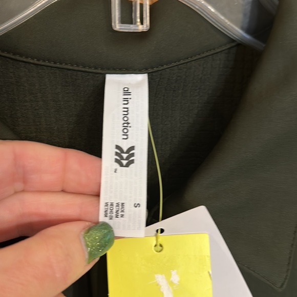 All in Motion - Jacquard Shirt Jacket (Dark green & Gray) Snap closure - Picture 9 of 14